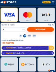 Métodos de pago en Mostbet