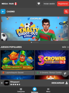 Casino Megapari slots, en vivo y exclusivos